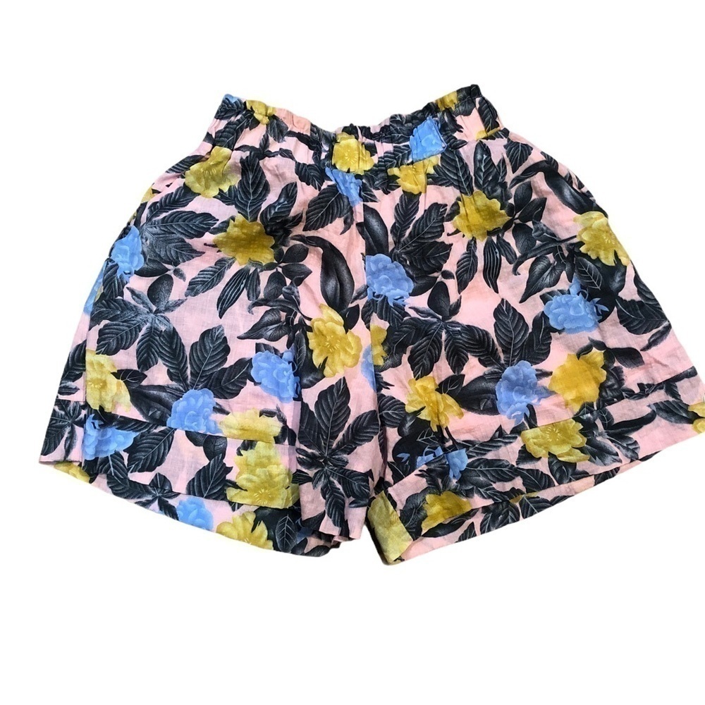 𝅺umgee Floral High Rise Pull On Shorts with Pockets Size Medium